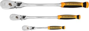 GEARWRENCH 3 Pc. Drive 90 Tooth Flex Head Ratchet Set – 81298T