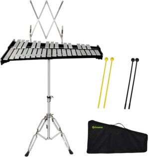 ENNBOM 32 Note Black Glockenspiel Instrument Set