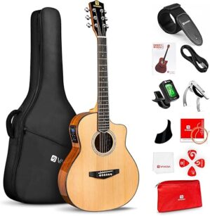 Vangoa 36 Inch Acoustic Electric Guitar Bundle