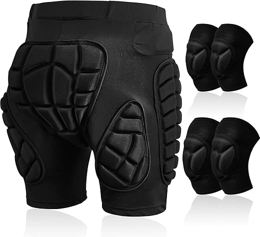 Lewtemi 3D Padded Hip, Knee, Elbow Pads Set
