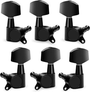 Vangoa 3L3R Guitar Tuning Pegs Chrome Black