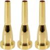 Liyafy 3pcs Bullet Shape Trumpet Mouthpiece Gold