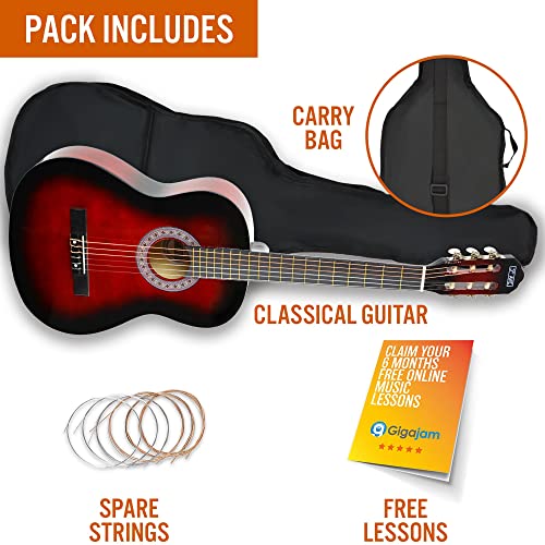 3rd Avenue 3/4 Size Redburst Classical Guitar Pack - Image 3