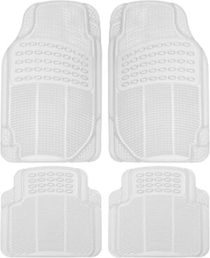 BDK 4-Piece Clear Rubber Floor Mats