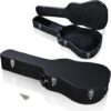 TOPURWAY 41″ Acoustic Guitar Hard Shell Case, Black