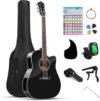 Moukey 41″ Acoustic Guitar With Accessories – Black