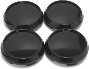 RTRHINOTUNING 4PCS 67.5mm Wheel Center Caps Black