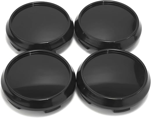 RTRHINOTUNING 4PCS 67.5mm Wheel Center Caps Black