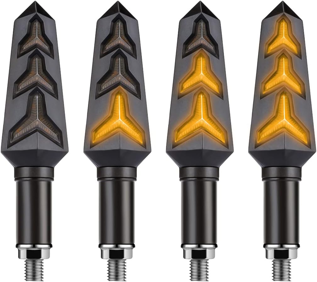 HIPOPY 4PCS Motorcycle Indicator Lights, 12V Super Bright
