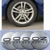 ECOBU 4PCS Silver/Black 56mm Wheel Center Caps