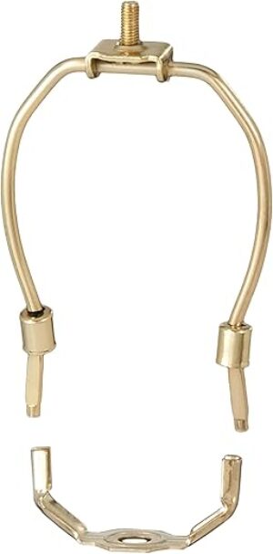 B&P Lamp 5 Inch Brass Plated Lamp Harp