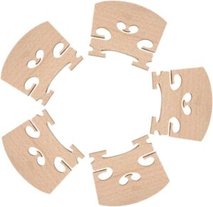 Emoonland 5 Pack Fine Grade Violin Bridges