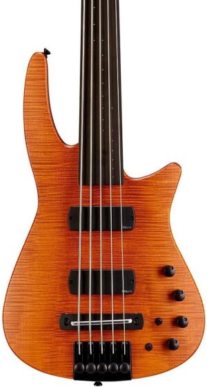 NS Design 5 String Bass Guitar, Amber Satin (CR5BGAMSFL)