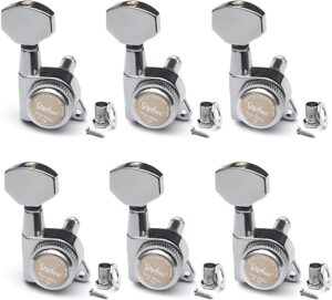 SAPHUE 6R Guitar Locking Tuners 1:18 Chrome