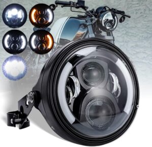 LEDOPPO 7 Inch LED Motorcycle Headlight Round