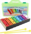 EASTROCK 8 Notes Xylophone With Green Case