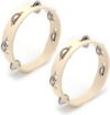 Tosnail 8″ Wood Tambourine – 2 Pack