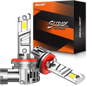 SEALIGHT 881 Fog Light Bulbs, 12000LM, 6500K