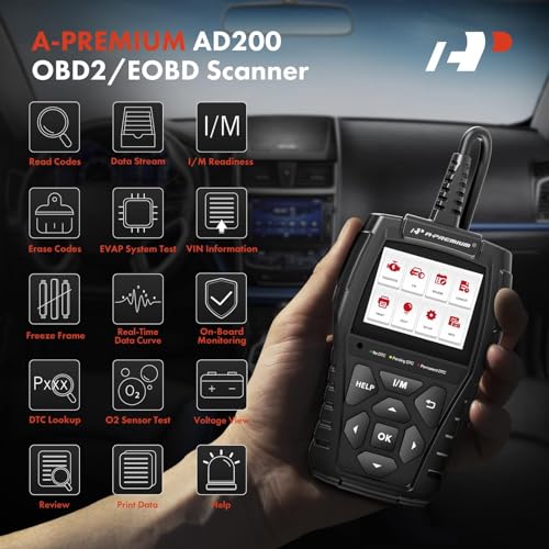 A-Premium AD200 Professional OBD2 Car Diagnostic Tool - Image 2