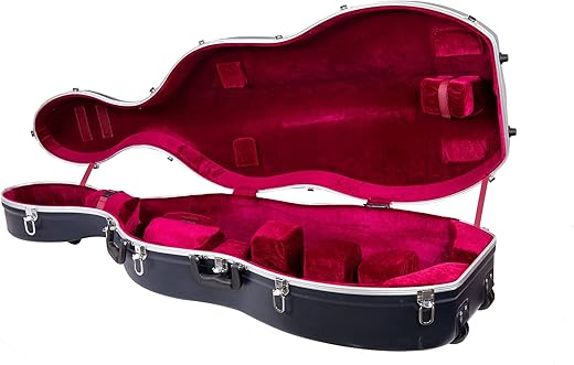 Crossrock ABS Molded Blue Cello Case With Wheels