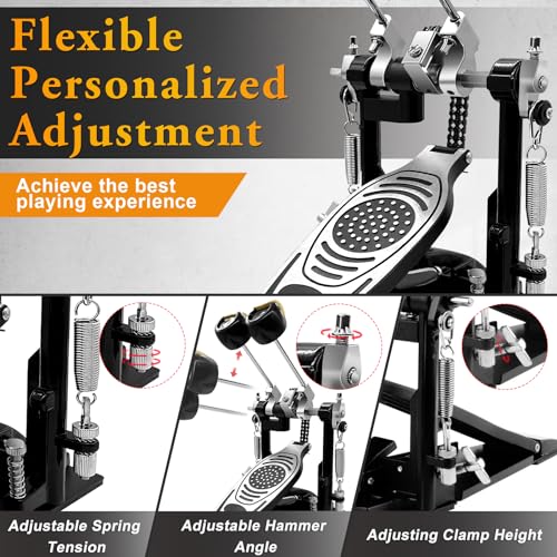 Acfunique Double Bass Drum Pedal Double Chain - Image 3