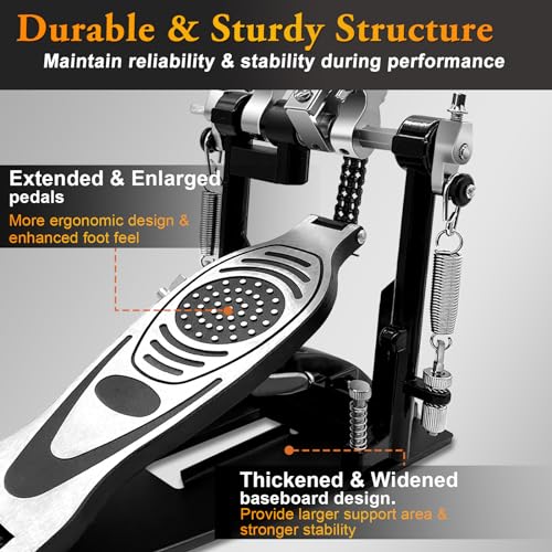 Acfunique Double Bass Drum Pedal Double Chain - Image 2