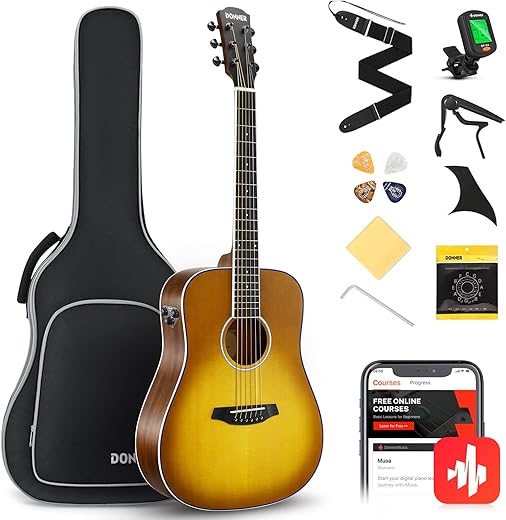Donner Acoustic Electric Guitar Kit With Effects