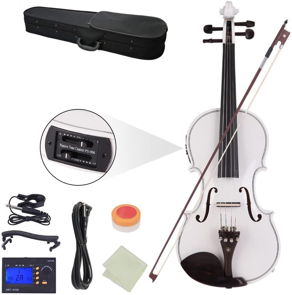 Ktaxon Acoustic Electric Violin, 4/4 With EQ Preamp