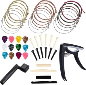 Anvin Acoustic Guitar Accessories Kit Strings Replacement