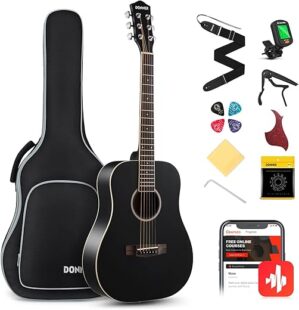 Donner Acoustic Guitar Beginner 36” Dreadnought Bundle