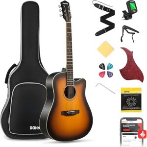 Donner Acoustic Guitar Beginner Full Size Bundle Kit