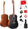 Vangoa Acoustic Guitar Black Set 41 Inch