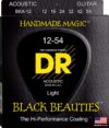 DR Strings Acoustic Guitar Strings, Black Coated, 12-54