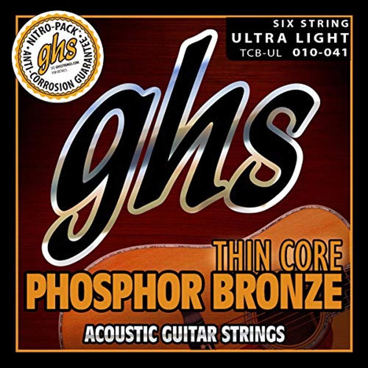 GHS Strings Acoustic Guitar Strings, Bronze (TCB-UL)