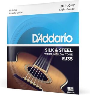 D’Addario Acoustic Guitar Strings, Silk & Steel EJ35