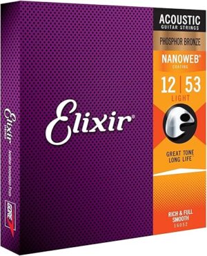 Elixir Acoustic Phosphor Bronze Nano Light 12-53