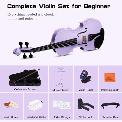 adm 1/4 Size Violin Starter Kit for Beginners - Image 2