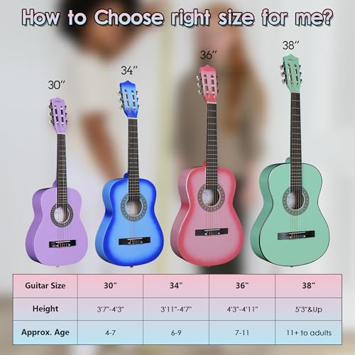 adm Beginner Acoustic Classical Guitar 30 Inch Bundle - Image 5
