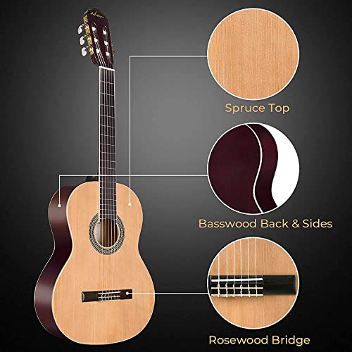 adm Classical Nylon Strings Acoustic Guitar Bundle - Image 4