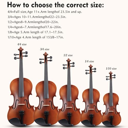 adm Full Size Violin Set Starter Kit - Image 5