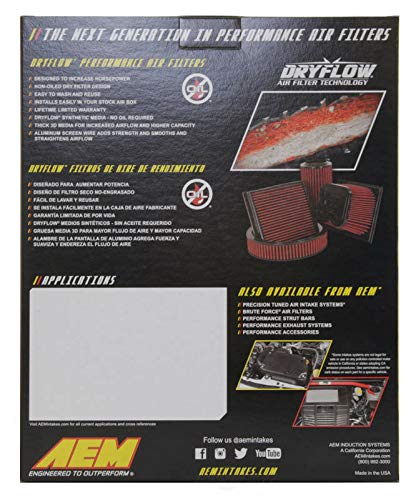 AEM DryFlow Air Filter 28-20460 - Image 2