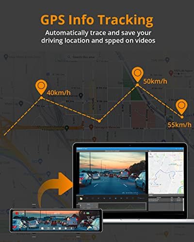 AKASO DL12 2.5K Mirror Dash Cam Voice Control - Image 3