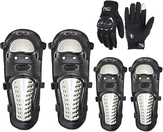Aikelai Alloy Steel Motorcycle Knee & Elbow Pads