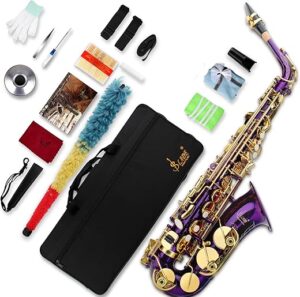 SLADE Alto Saxophone For Beginner Students, Purple