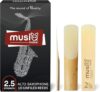 MUSIQ MAKER Alto Saxophone Reeds 2.5/3 Strength, Pack Of 10
