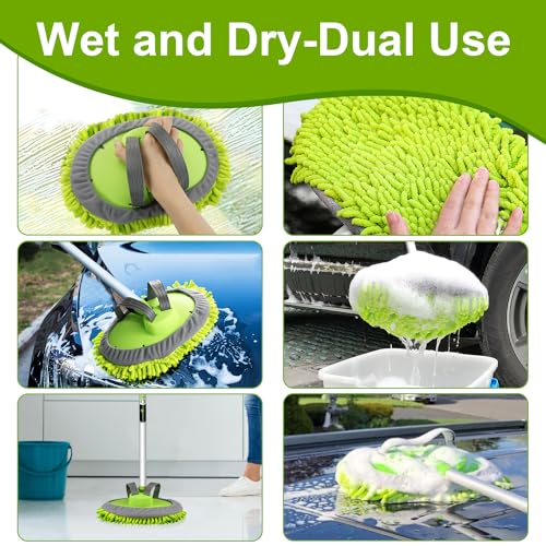anngrowy 62" Microfiber Car Wash Brush Mop Kit - Image 4