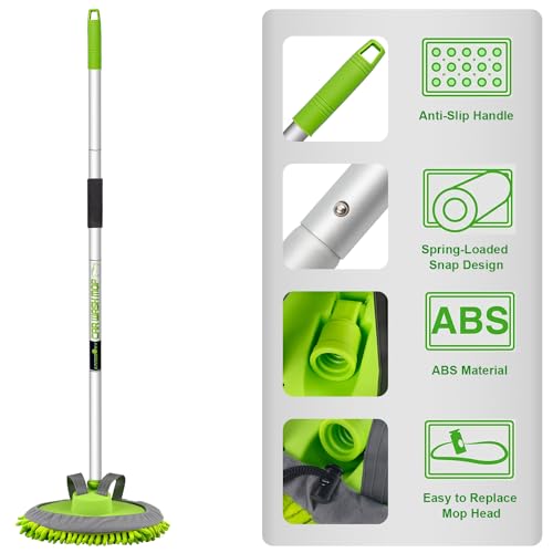anngrowy 62" Microfiber Car Wash Brush Mop Kit - Image 2
