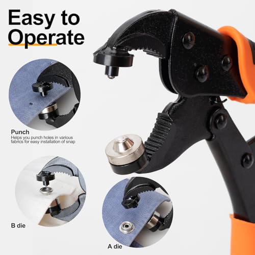 AnnYun Snap Button Kit With Snap Plier & 40 Sets - Image 3