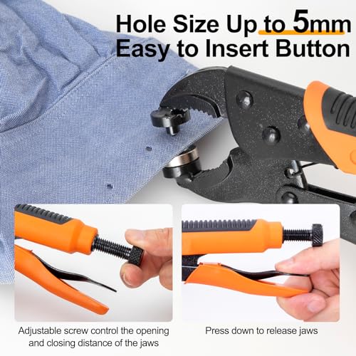 AnnYun Snap Button Kit With Snap Plier & 40 Sets - Image 4