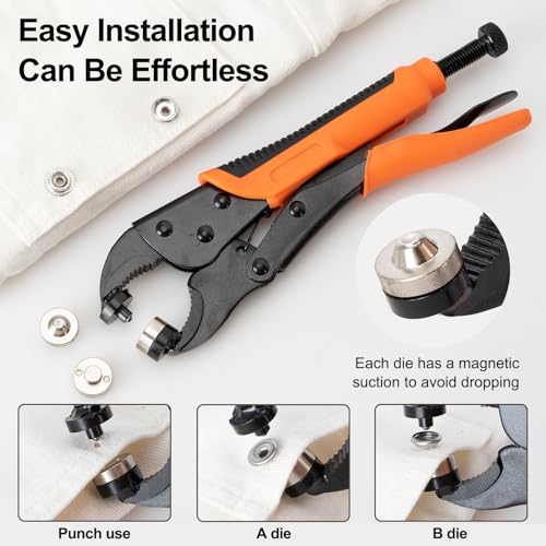 AnnYun Snap Button Kit With Snap Plier & 40 Sets - Image 5
